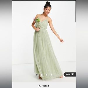 Sage green bridesmaid dress